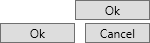 Ok and Cancel button aligned