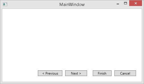 Button bar of wizard using the UniformGrid